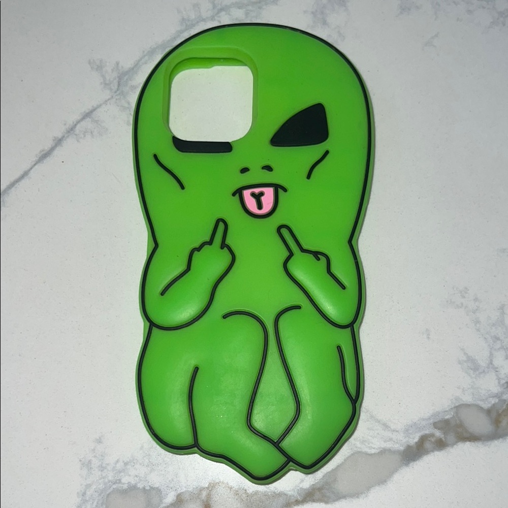 Rip n dip Green Alien Phone Case